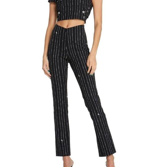 I.AM.GIA Black & White Striped Pants With Side Zipper XXS - Picture 1 of 14